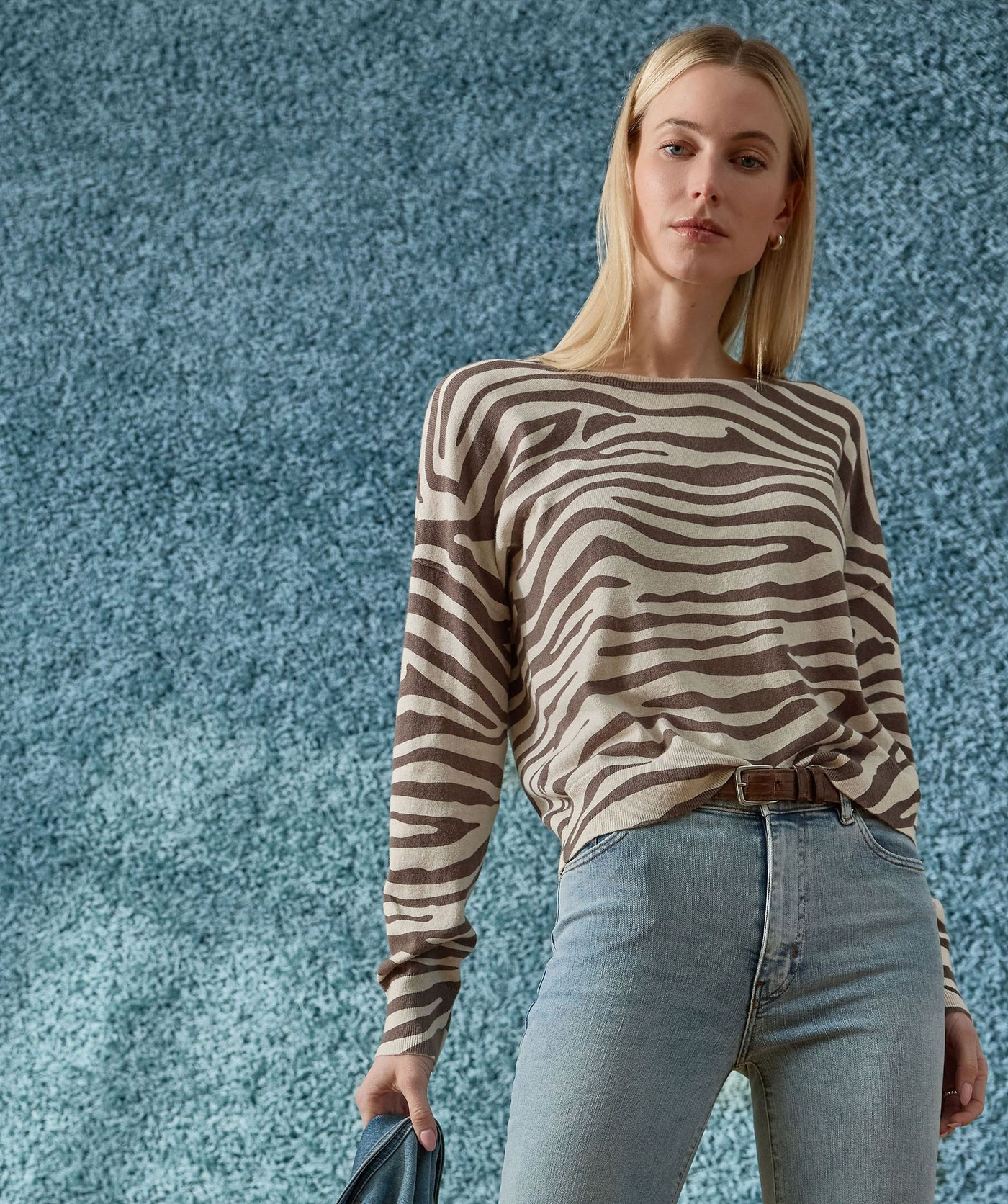 Tiger Crew & Knit Sleeve Denim Jacket