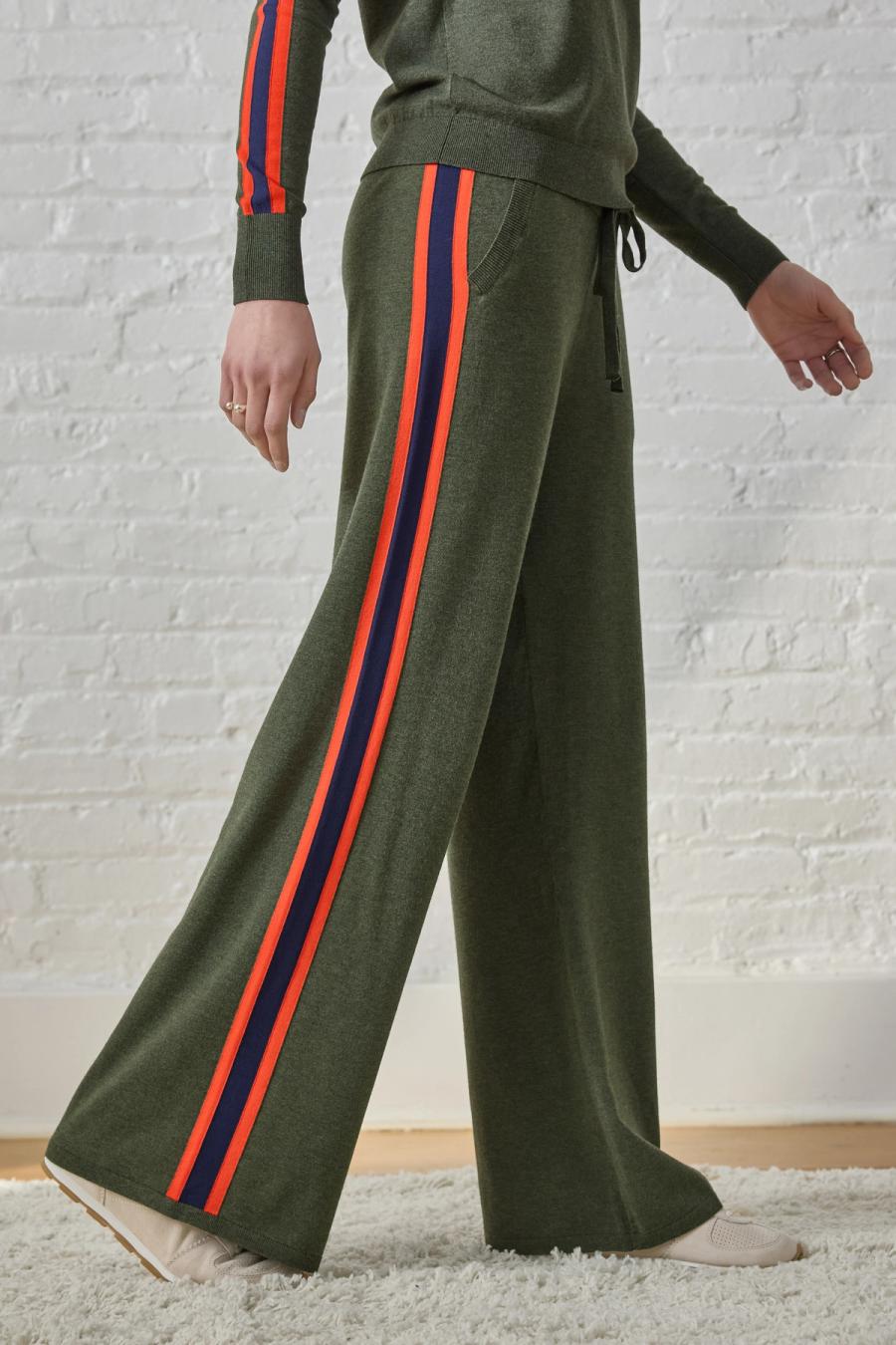 Model wearing a ribbed knit dress