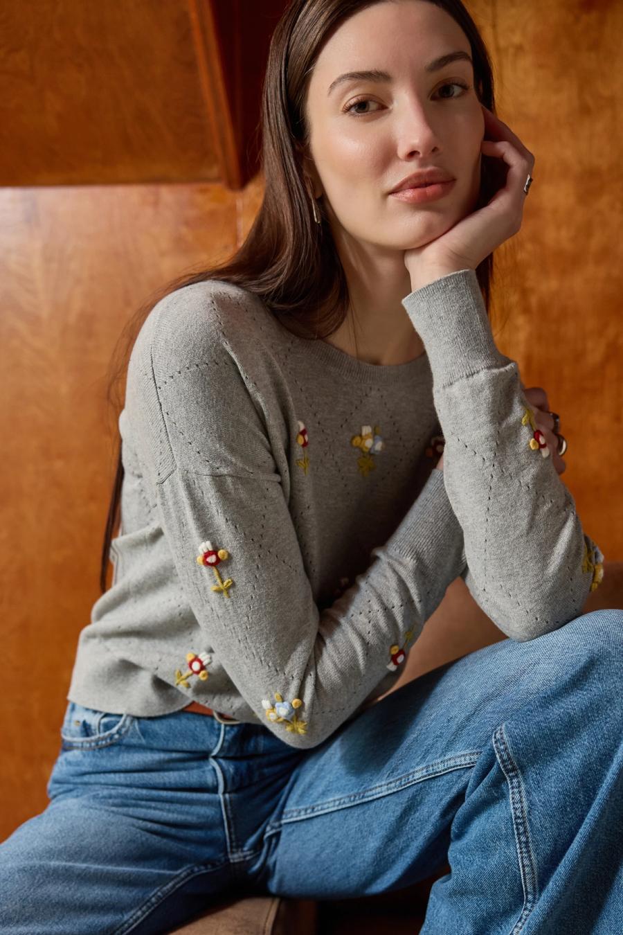 Floral Embroidered