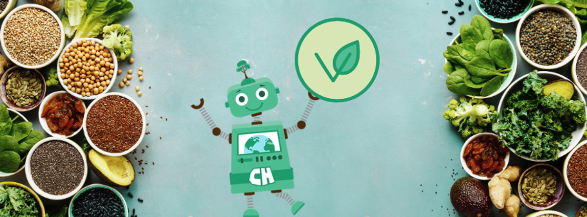 Illustration von vegetarischen Kochboxen