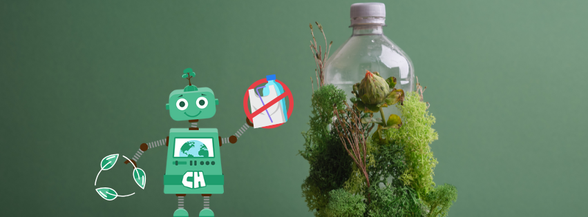 Illustrazione sul ridurre il proprio consumo di plastica