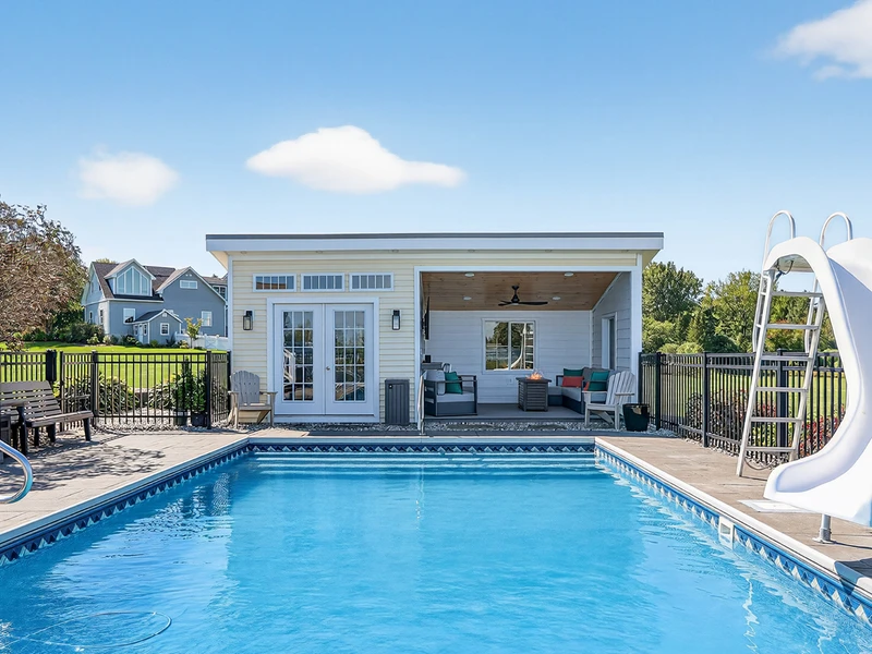 Lux Lounge Villa Pool House – Williston, VT