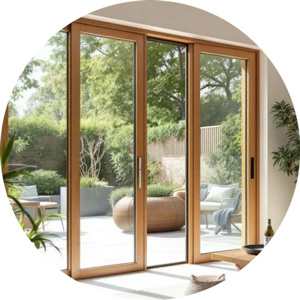 Secure Fiberglass House Door w/ 15-Lite Glass