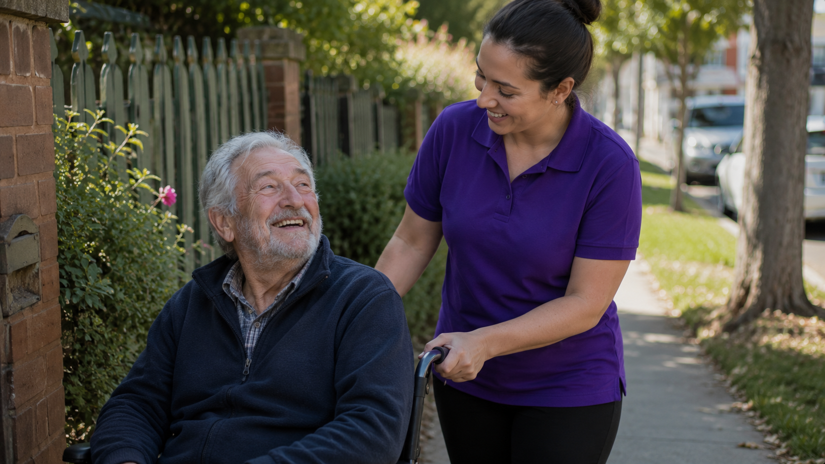A support coordinator with a participant