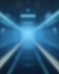 A blurred black-and-white tunnel converging on a bright white light at its centre, representing the risk of reconstructed customer identity from combined data.