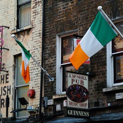 outside of an Irish pub