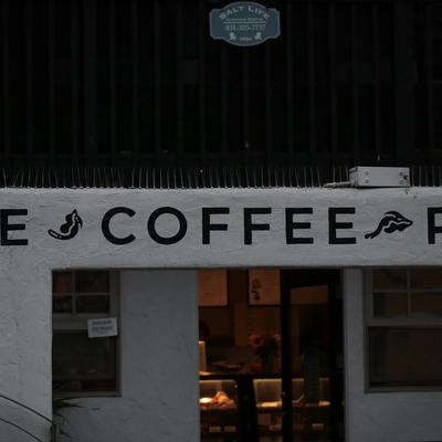 Front of cafe