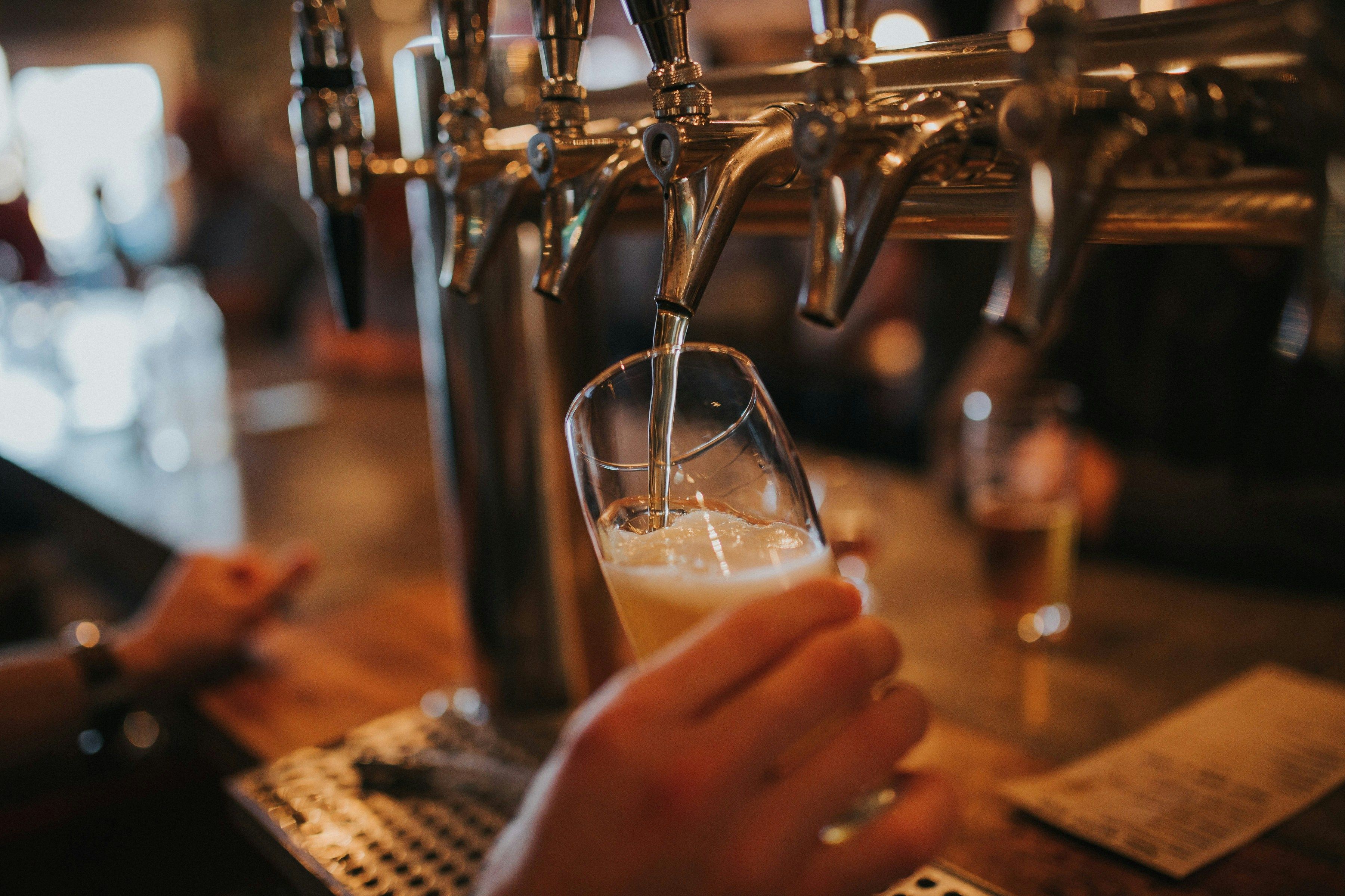 pouring a pint