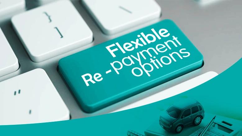 Flexible repayment options key on keyboard symbolising flexible business loans in Ireland — working capital, cashflow finance, and SME funding solutions