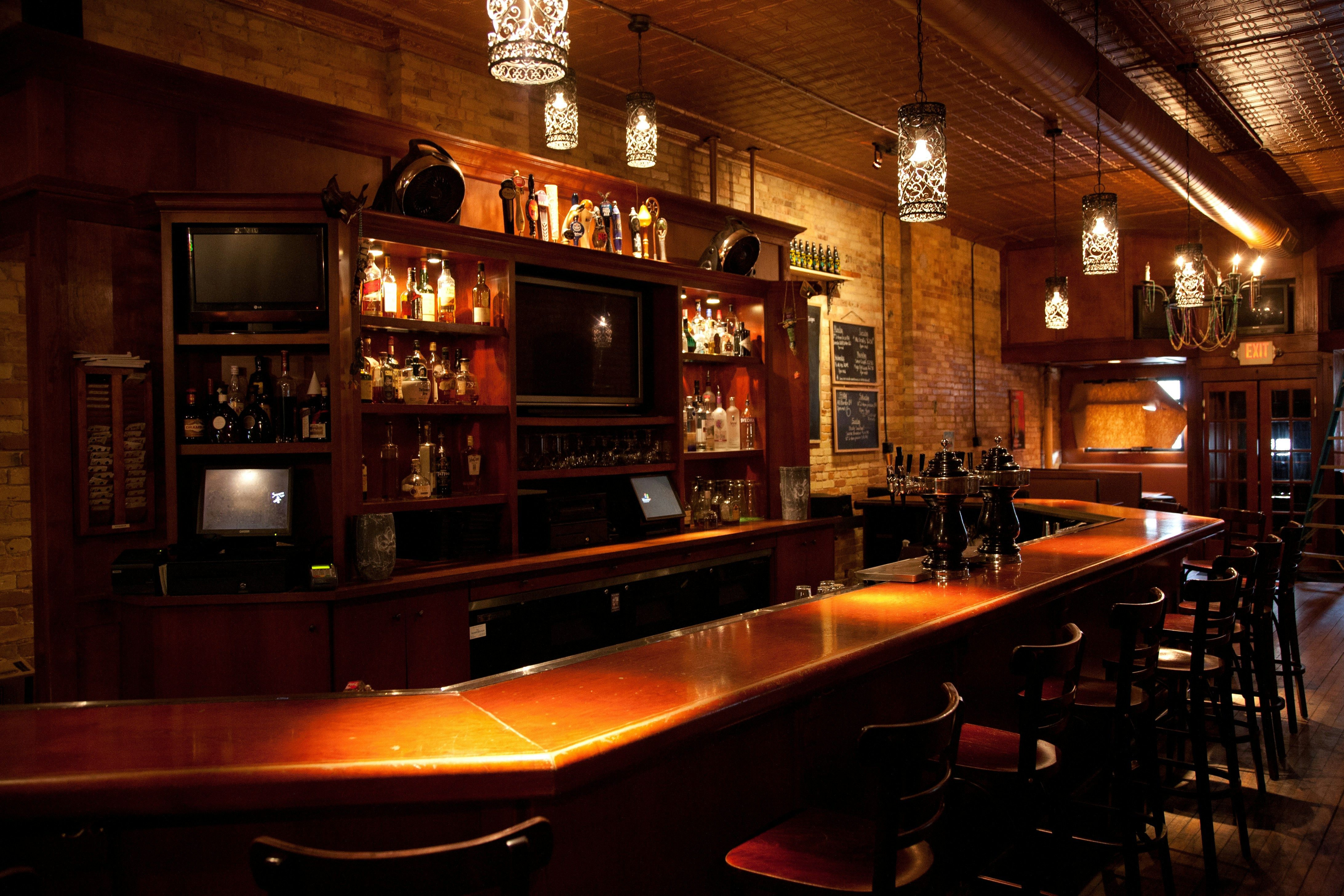 an empty bar