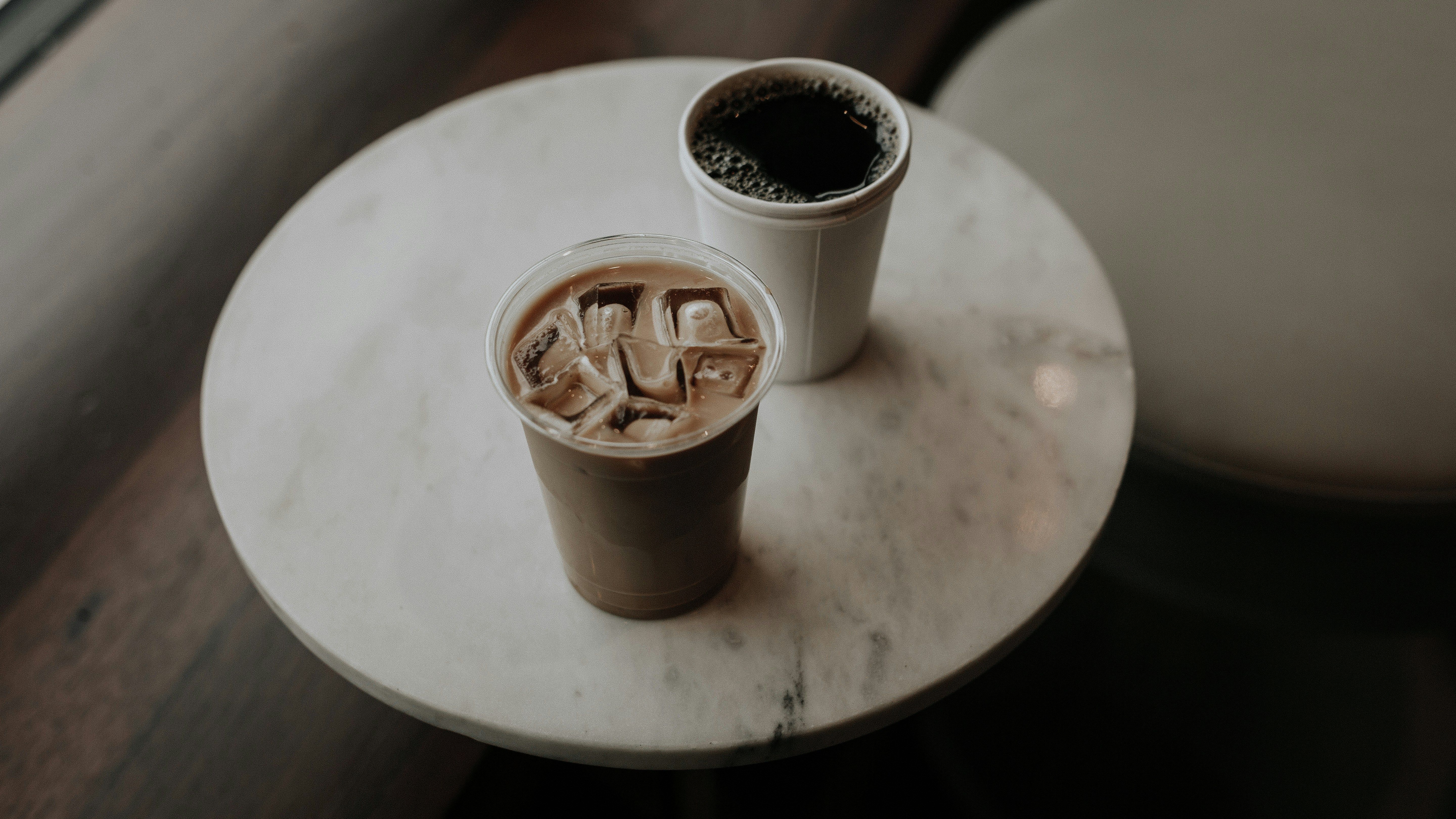 Spilt coffee cup