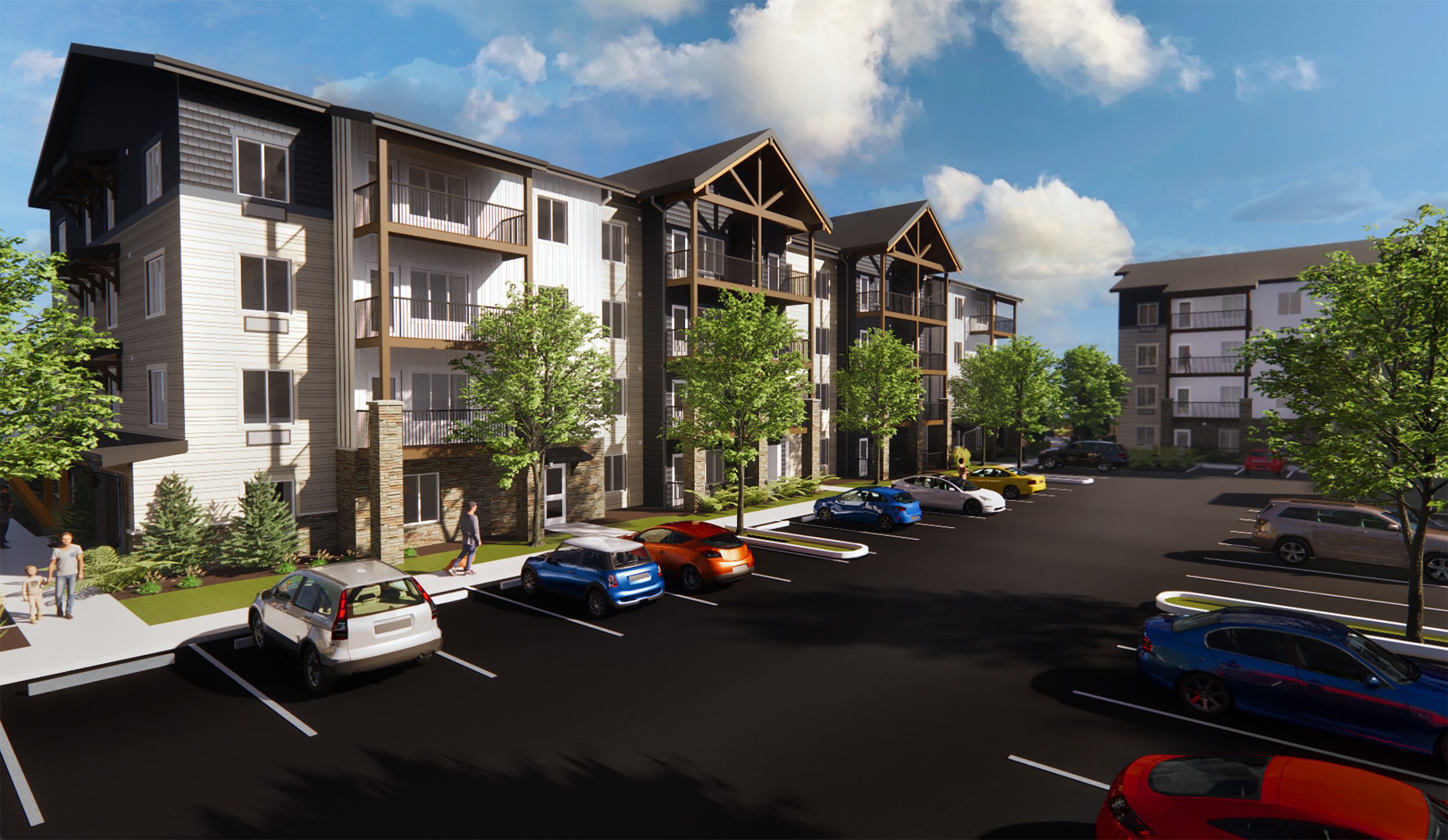 Rendering of what Scouters Mountain Apartments will look like.