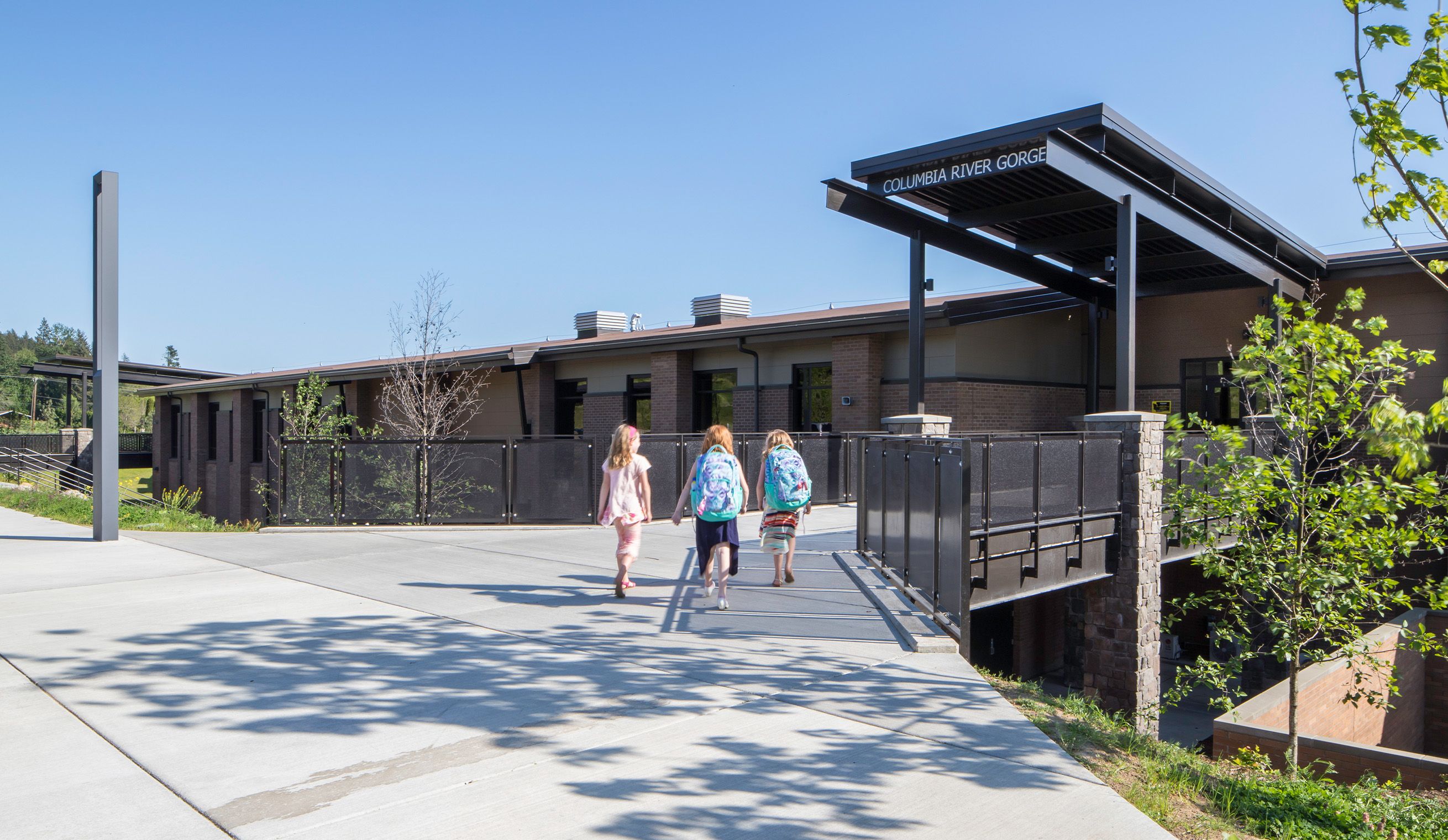 Jemtegaard Middle and Columbia River Gorge Elementary School in Vancouver, Washington designed by LSW Architects.