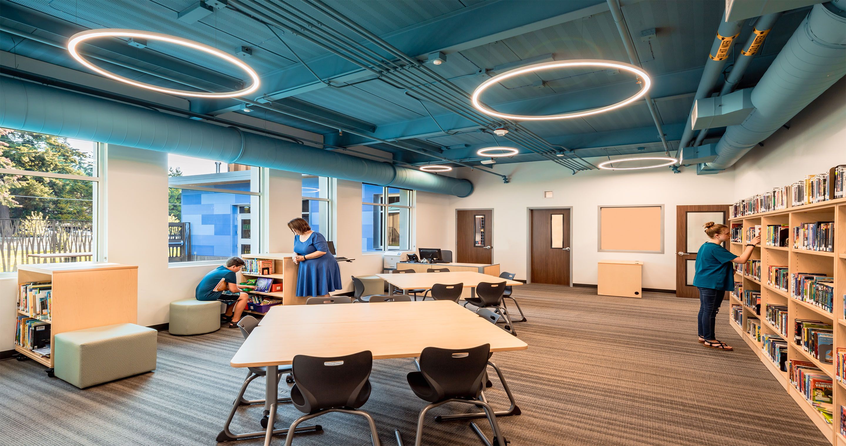 For Jim Tangeman Center being a small building with only 10 classrooms, LSW set out to accomplish a uniquely distributed design with appropriate spatial divisions between students across grade levels.