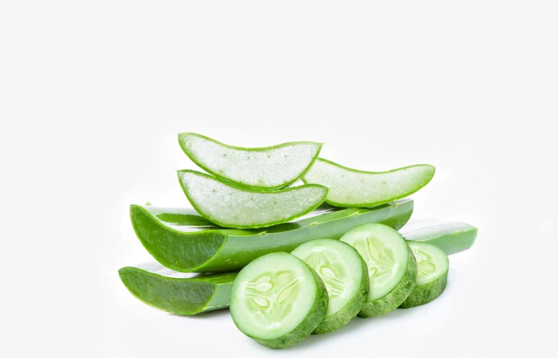Aloe vera and cucumber for facial care