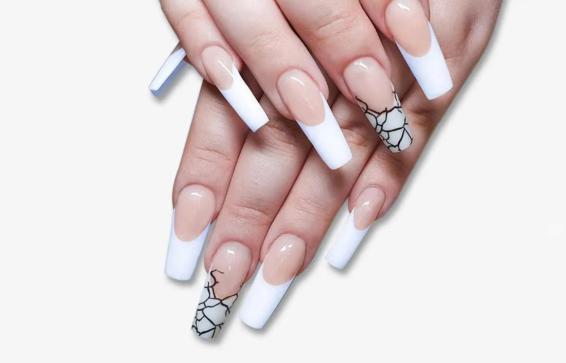 Gel Nail Extensions on a woman nails