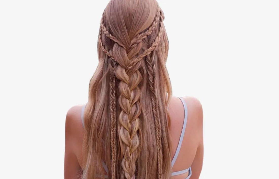 Bohemian bridal hairstyle