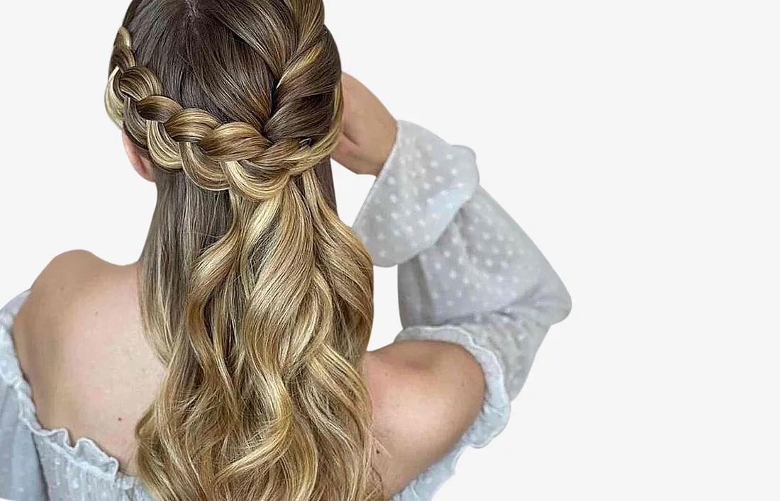 Perfect balance bridal hairstyle