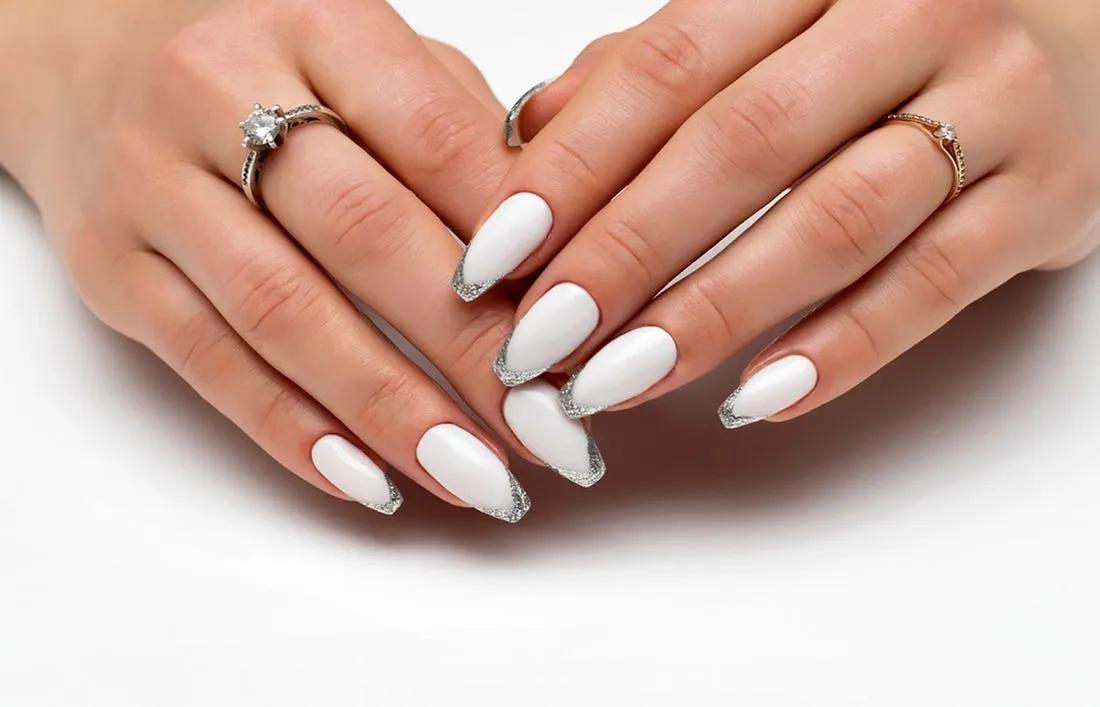 A woman with nail extension