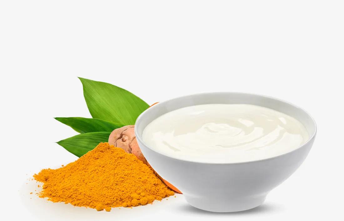 Turmeric and yogurt paste