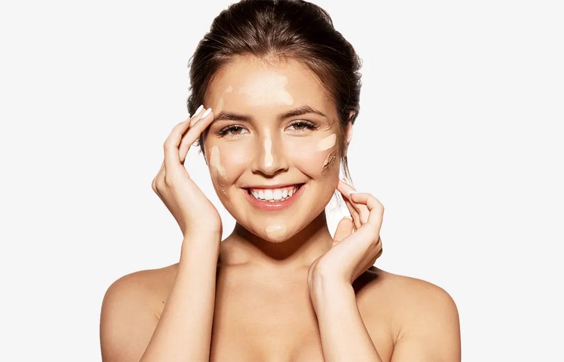 Incorrect foundation cakey makeup
