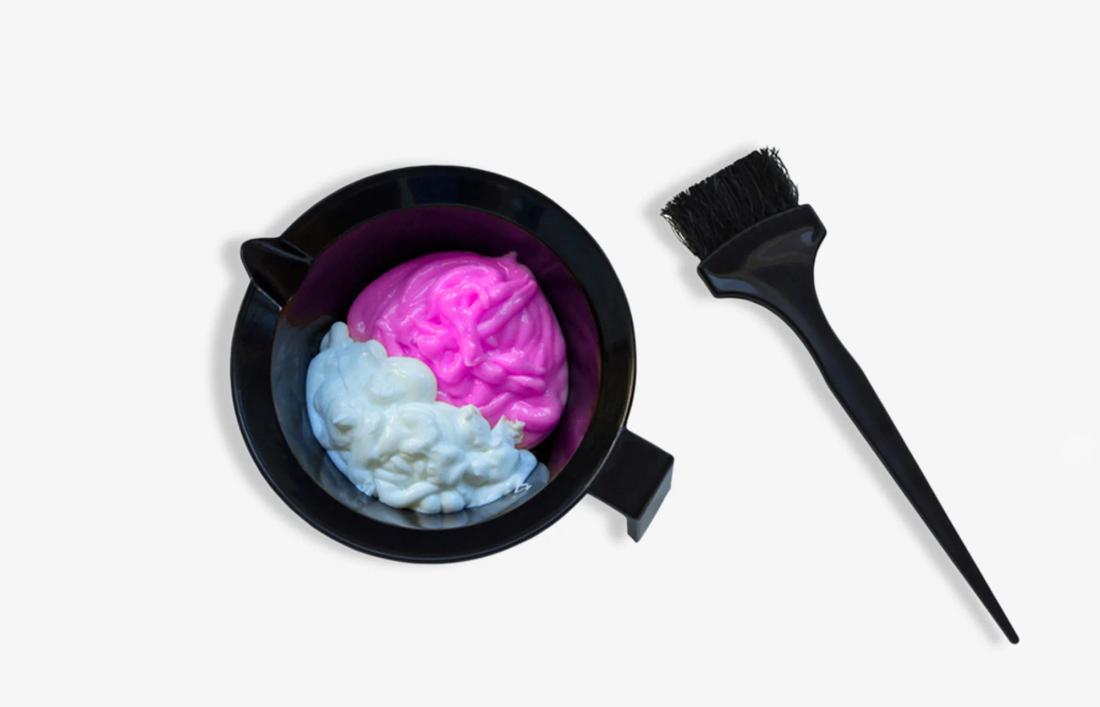 Photo of hair dye and brush