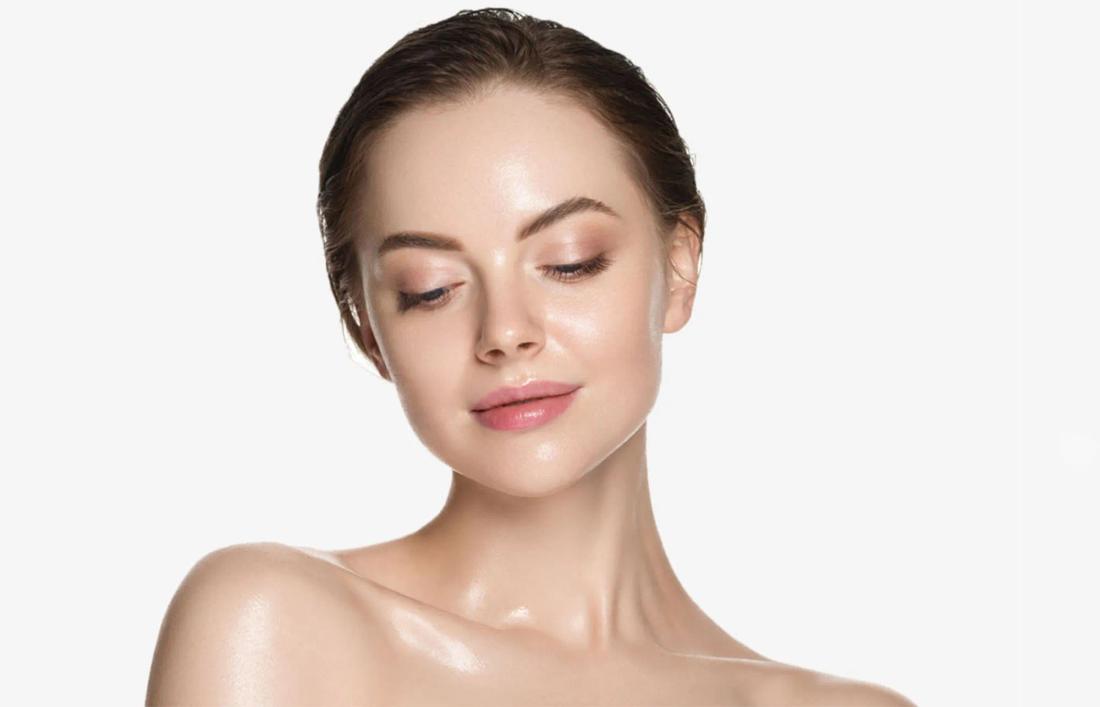 A Woman with proper hydration with lock in moisture
