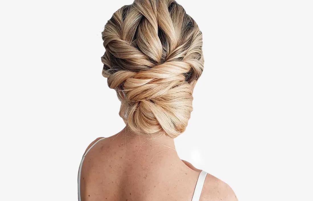Modern twist bridal hairstyle