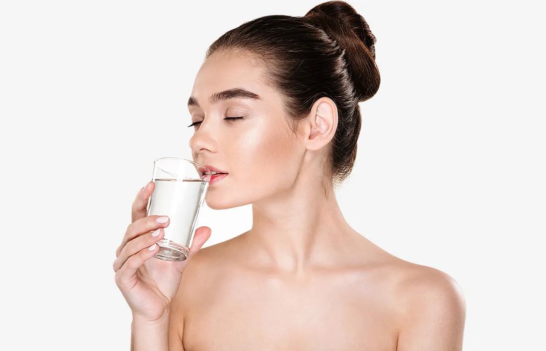 girl drinking water
