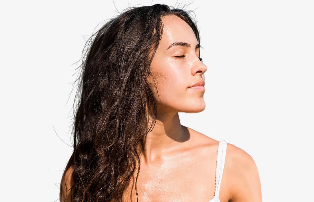 Exposure of sun on a Woman