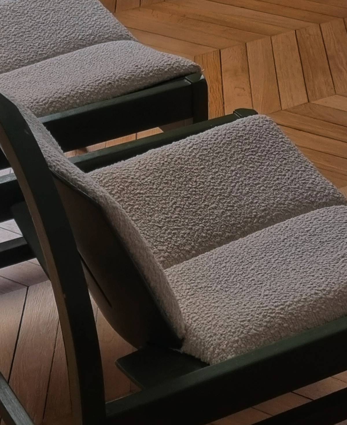 Pair of green Baumann chairs, view 18