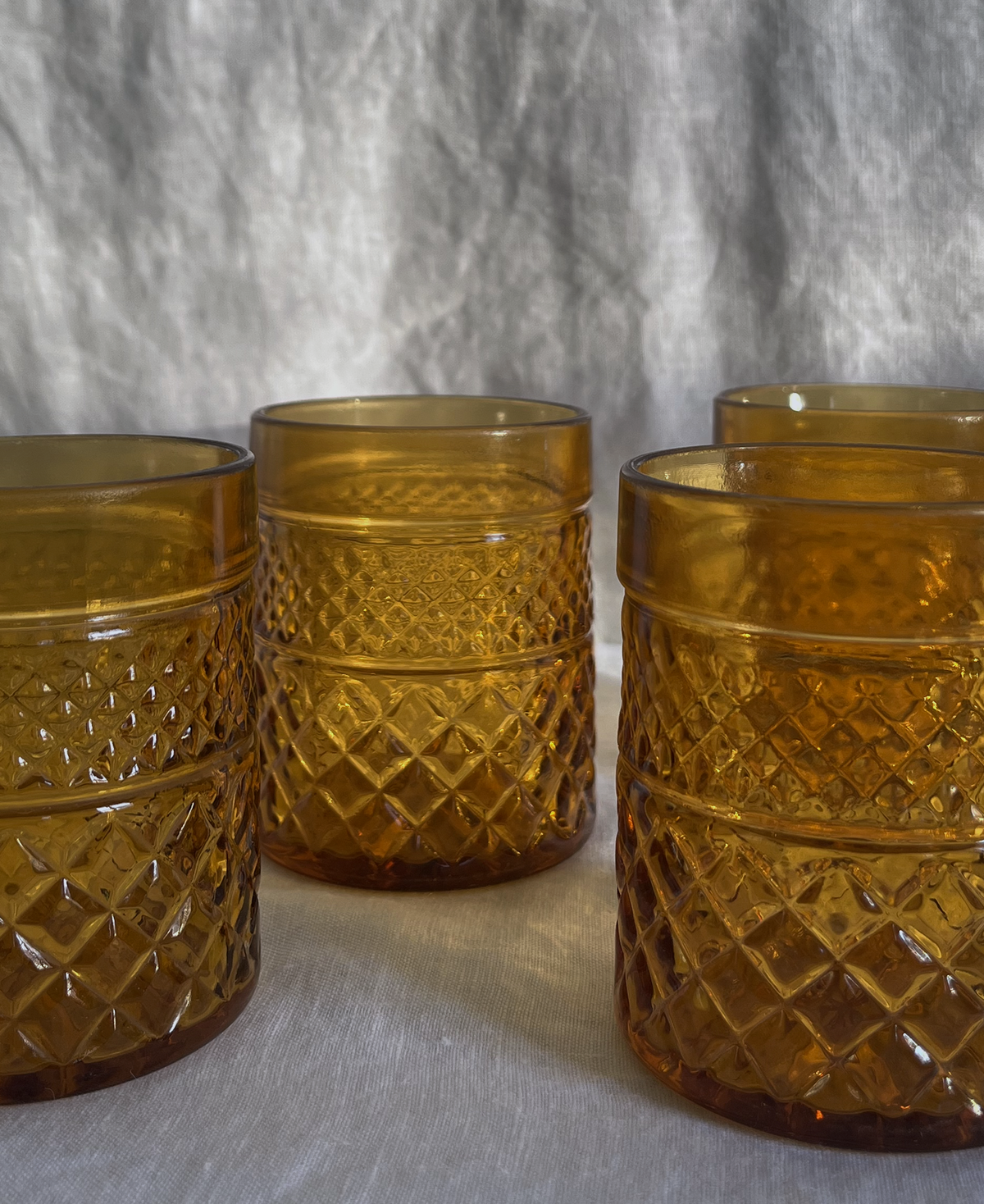 Chiseled amber glasses, view 5