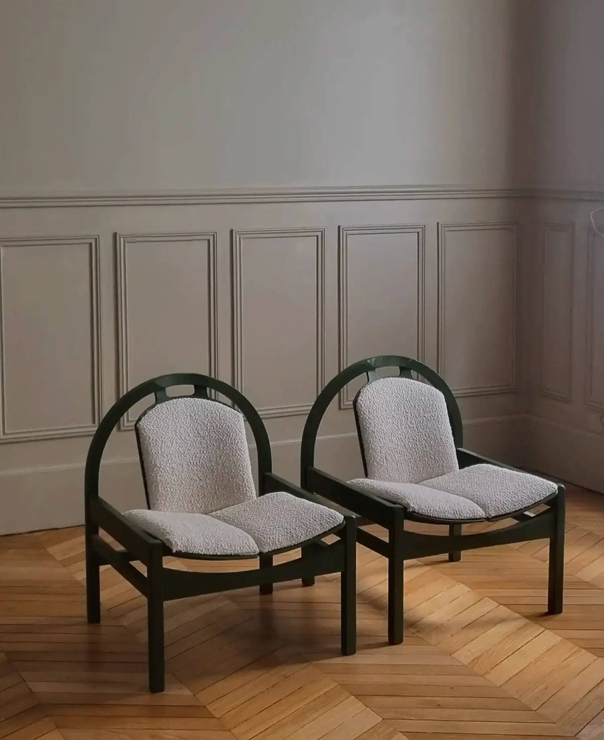 Pair of green Baumann chairs