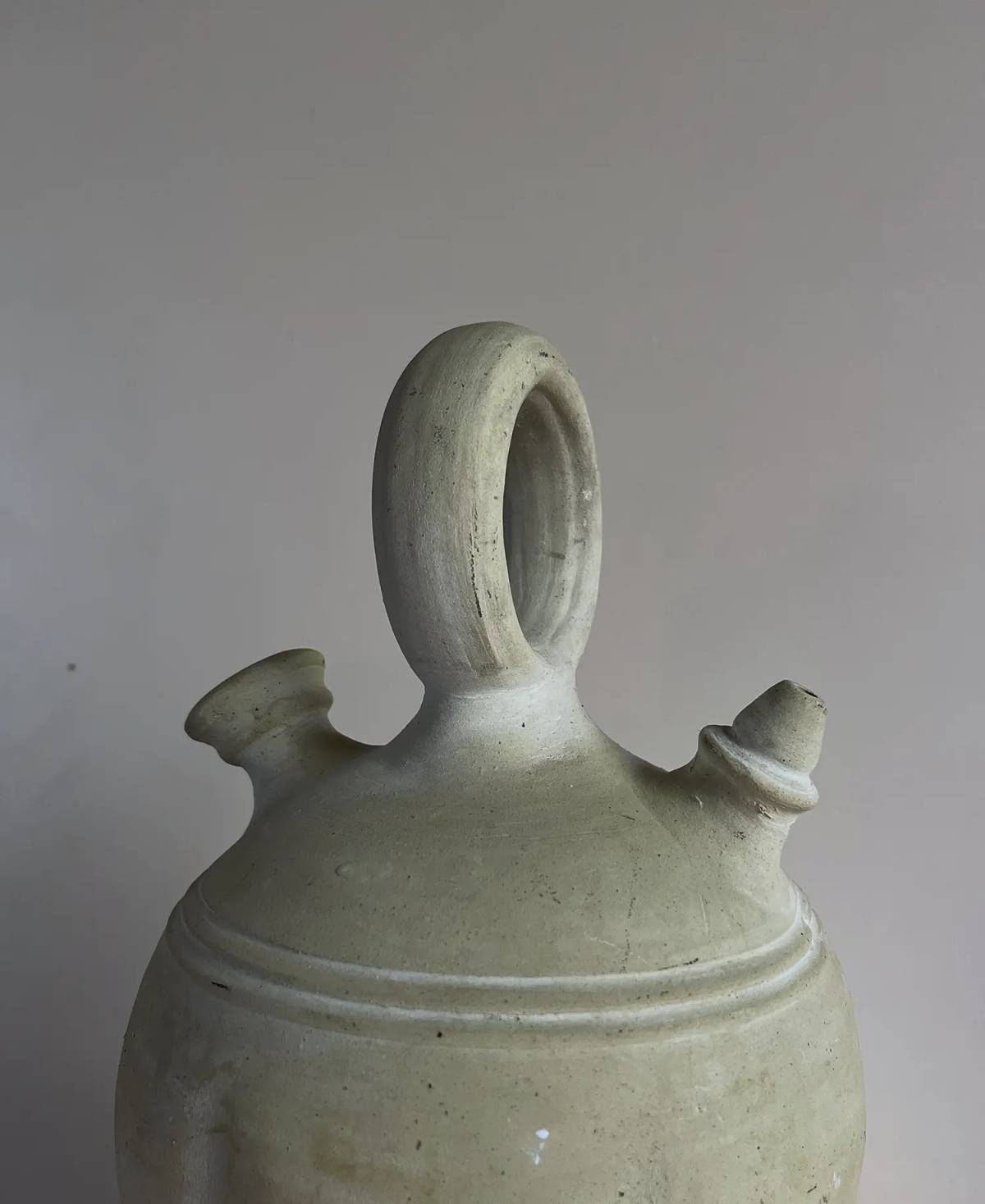 White ceramic jar, view 2