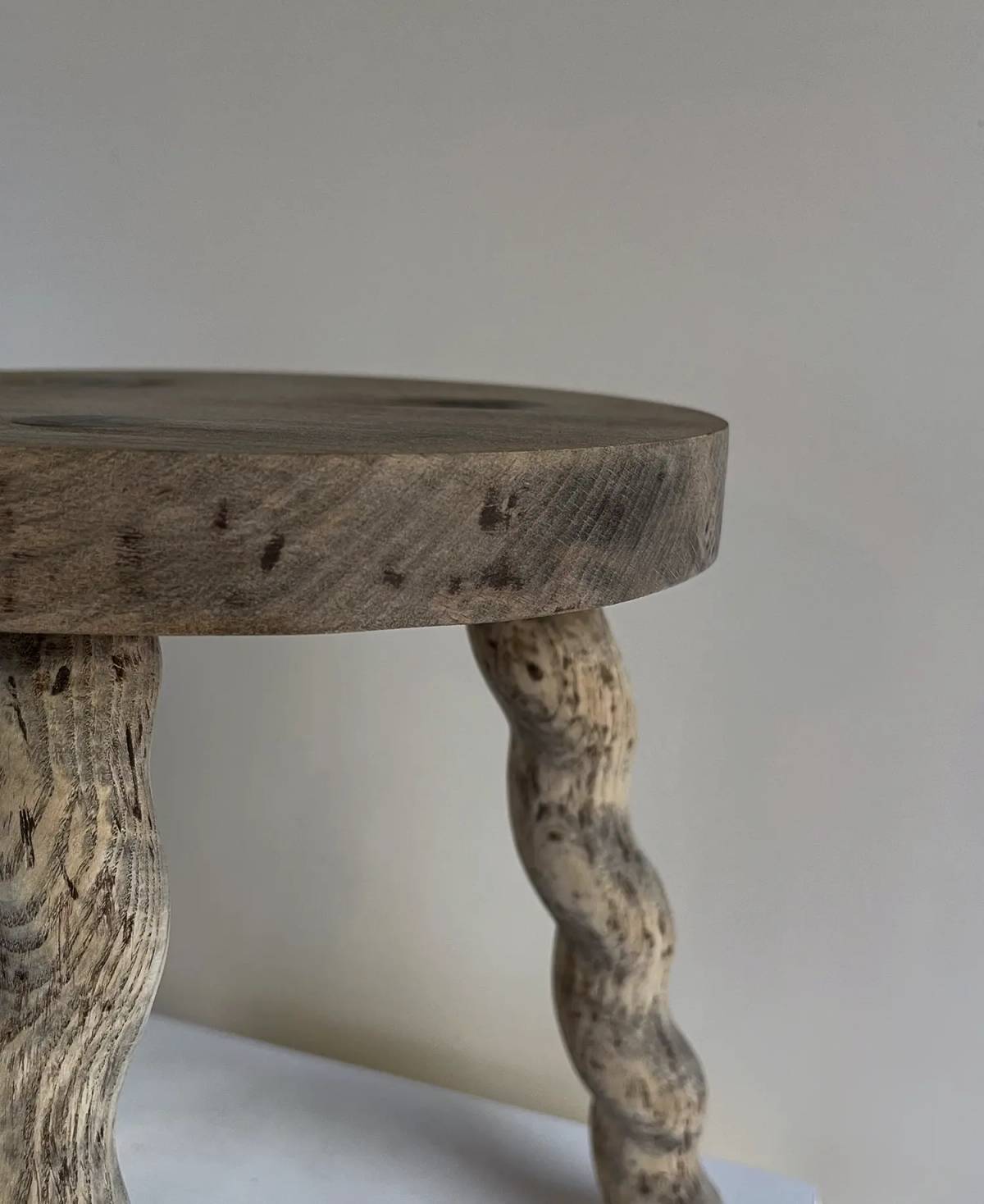 Wiggly three legged stool, view 2