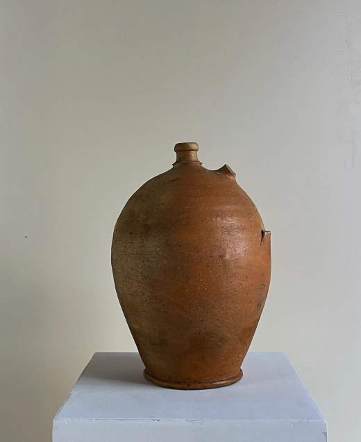 Rounded terracotta jar