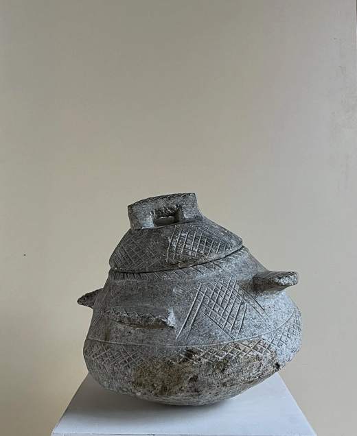 Stone carved pot
