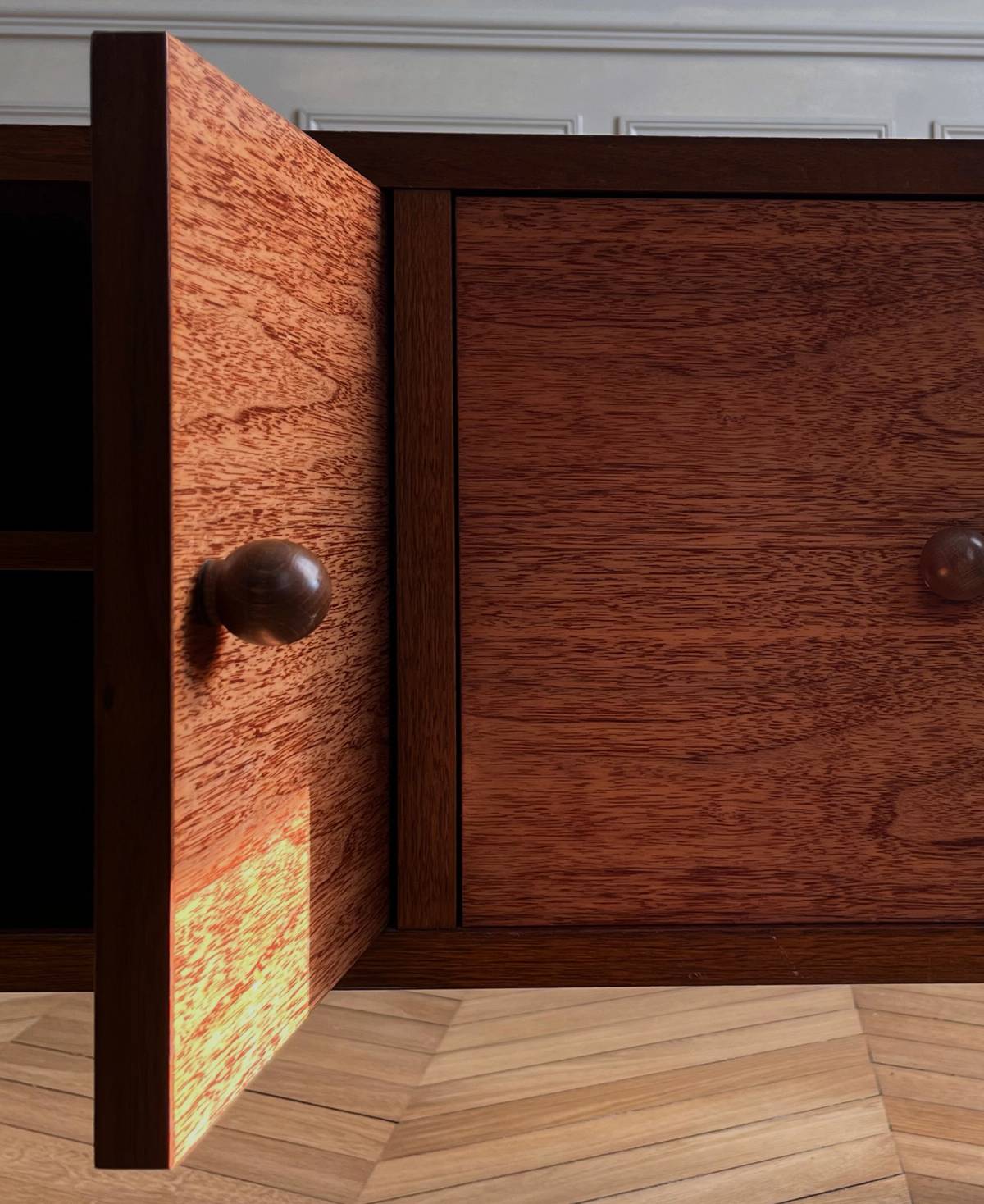 Modernist wood cabinet, view 10
