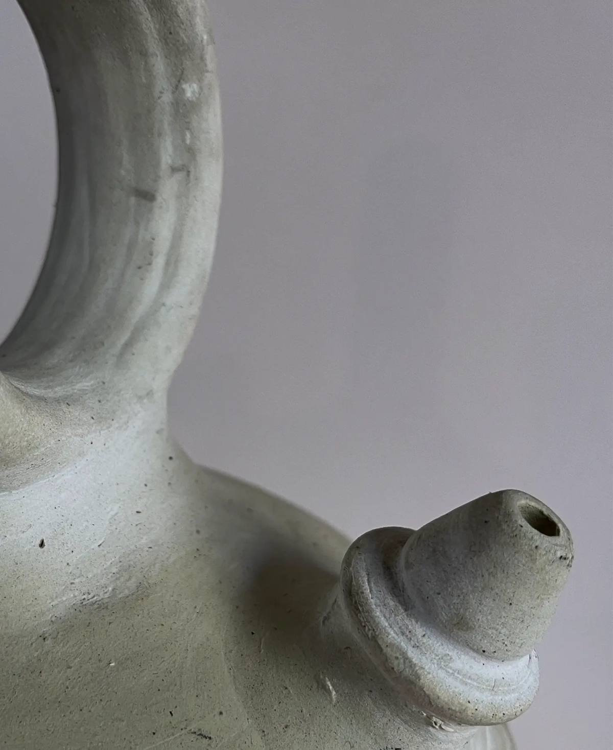 White ceramic jar, view 4