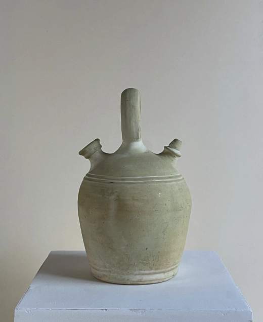 White ceramic jar