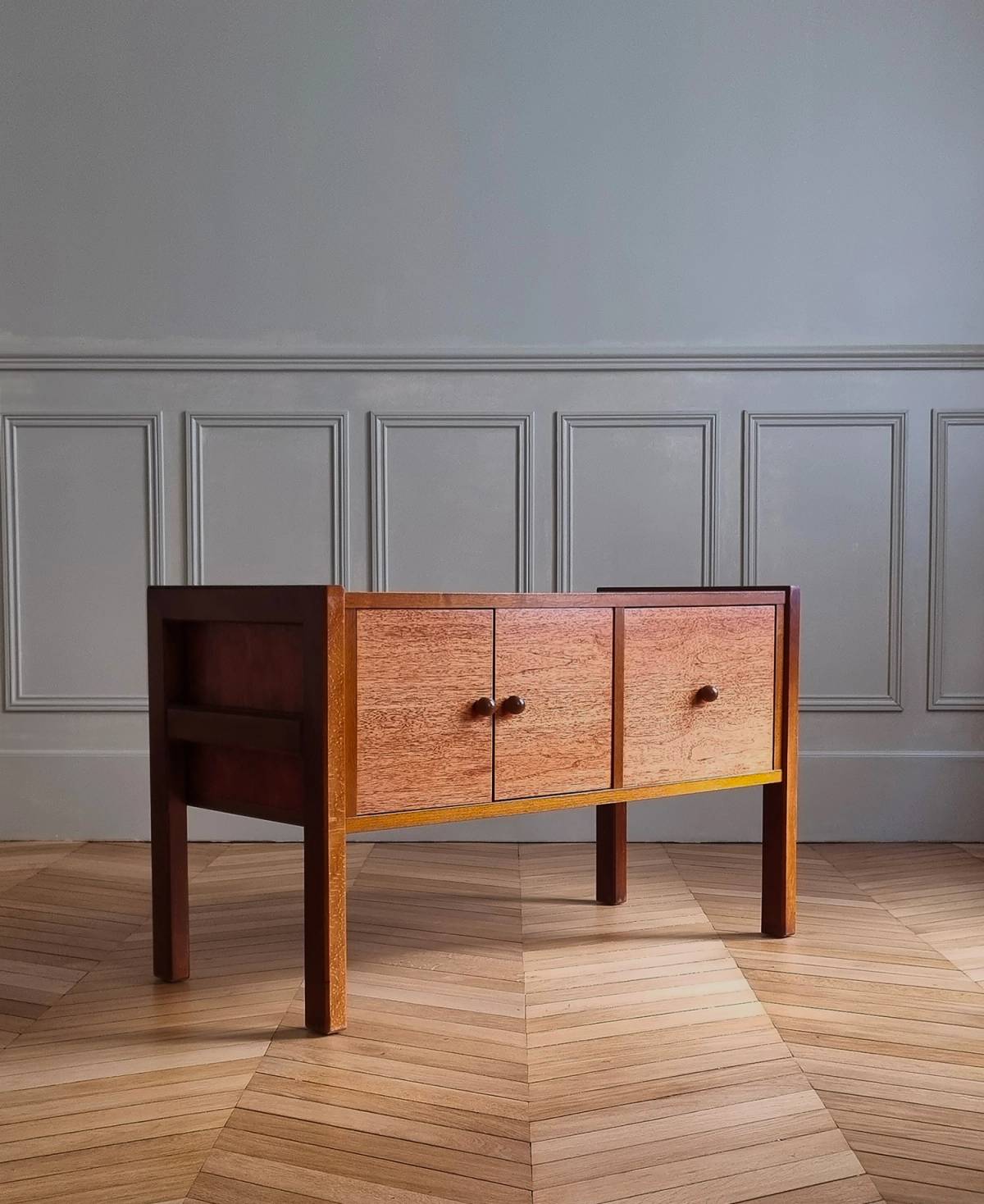 Modernist wood cabinet
