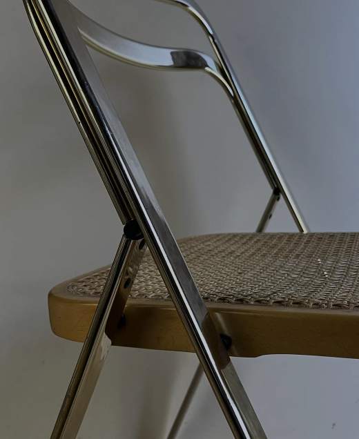 Giorgio Cattelan for Cidue brass modernist foldable chairs