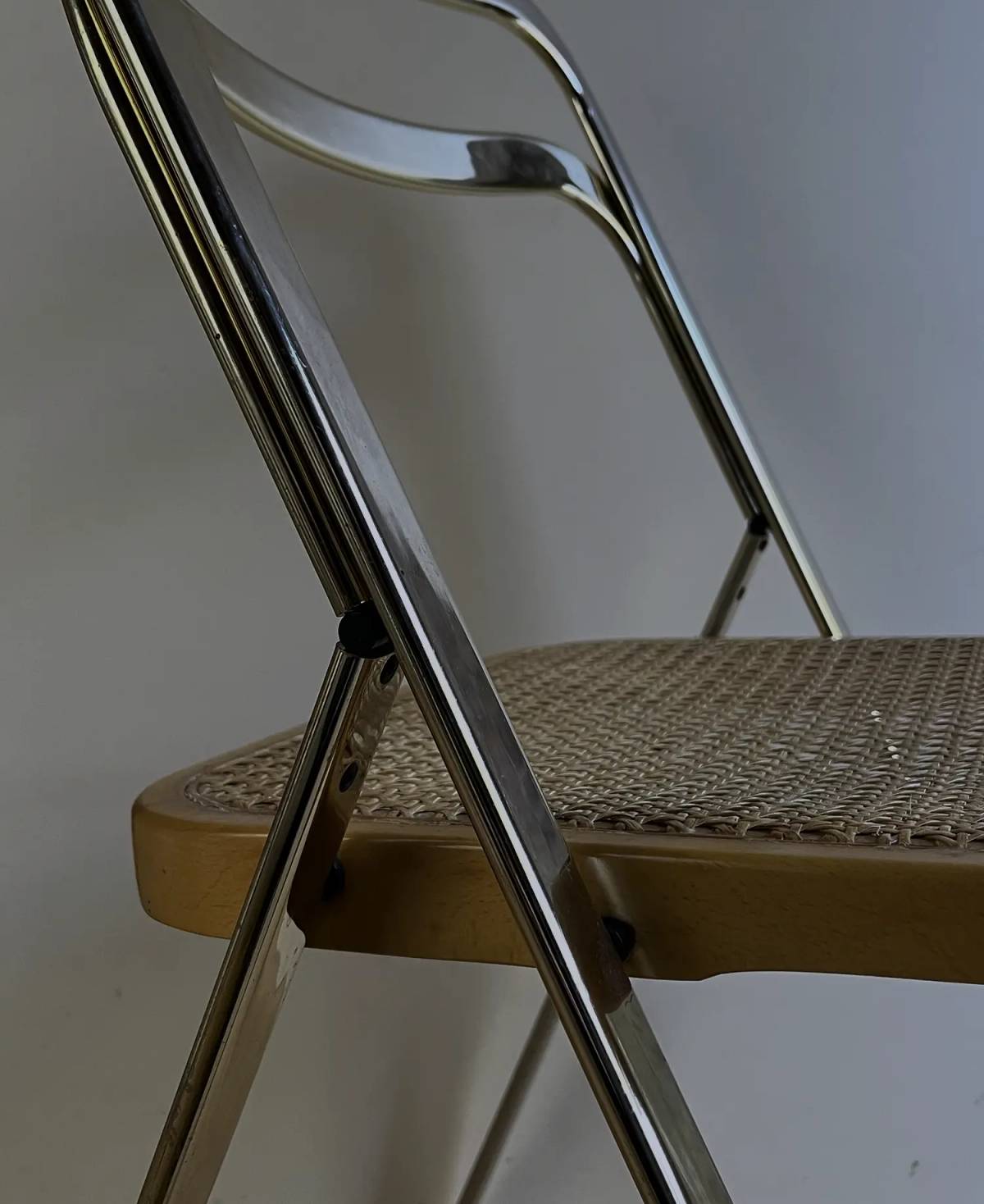 Giorgio Cattelan for Cidue brass modernist foldable chairs