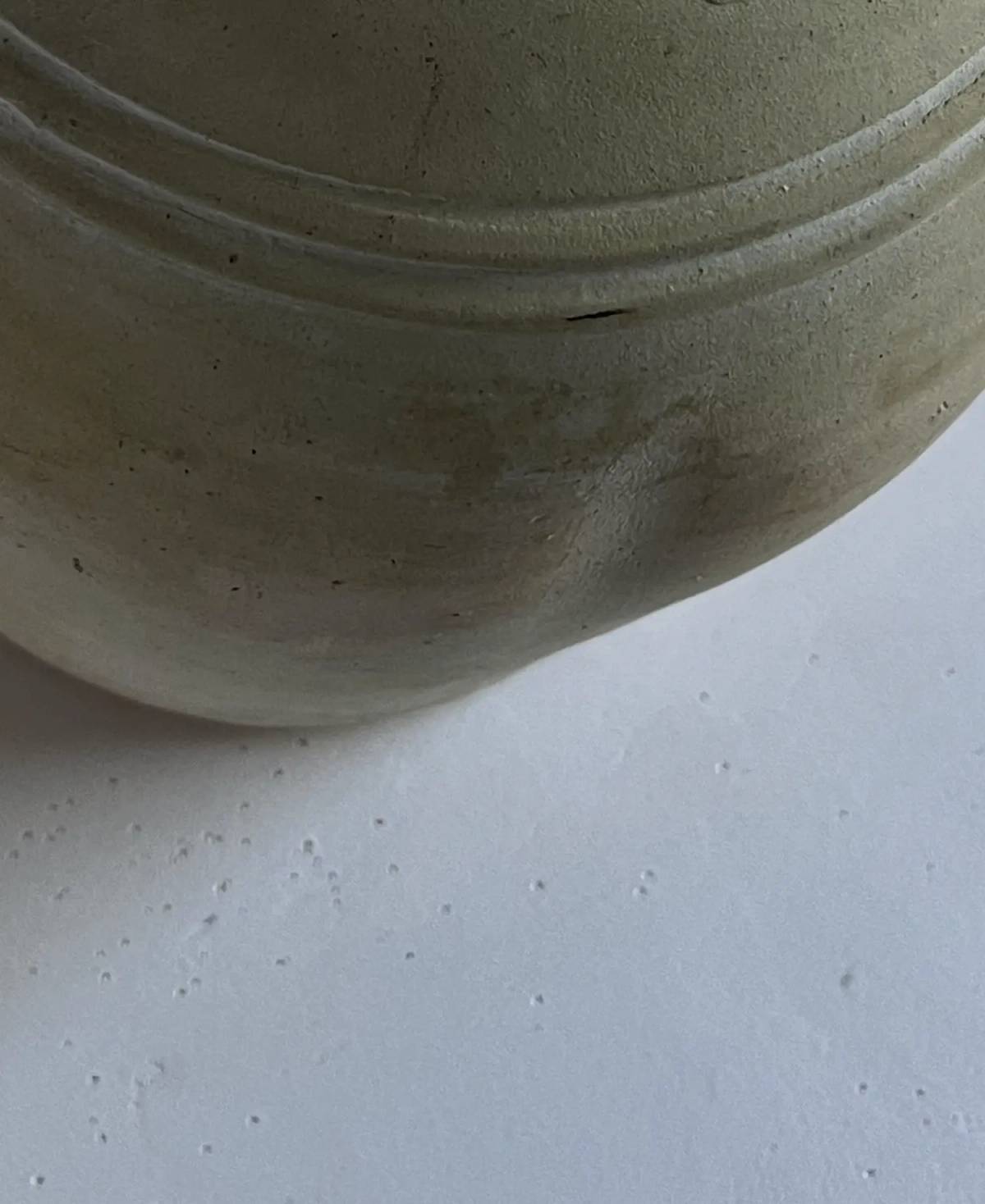 White ceramic jar, view 3