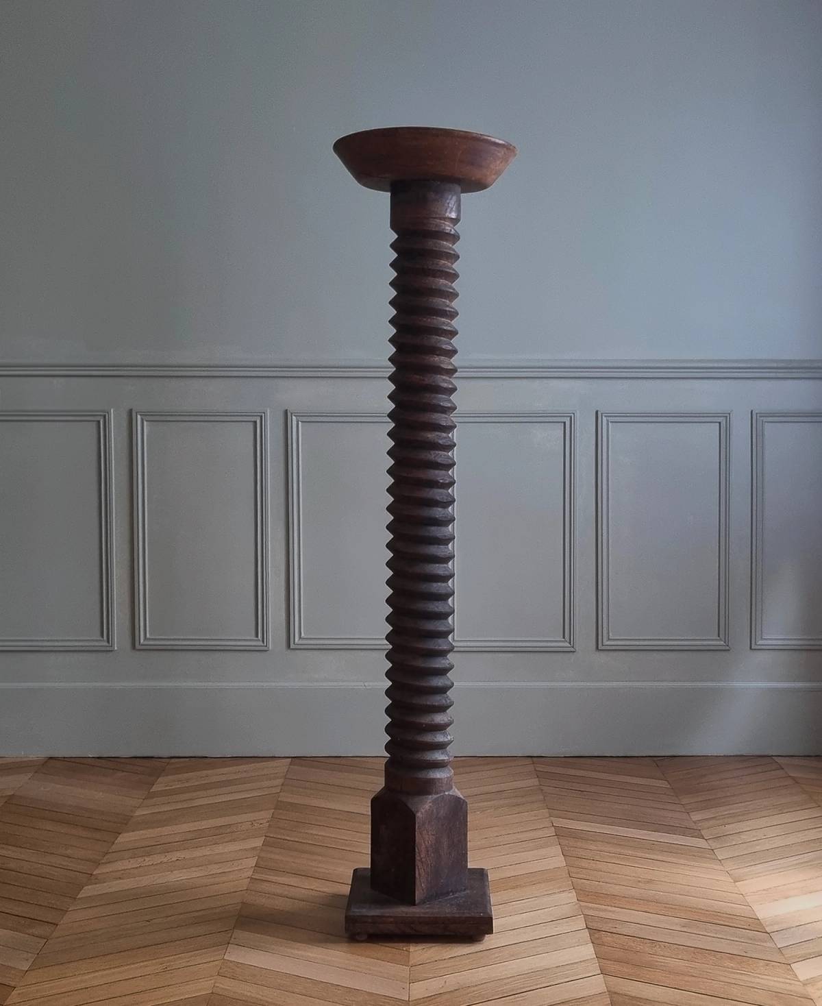Screw press column