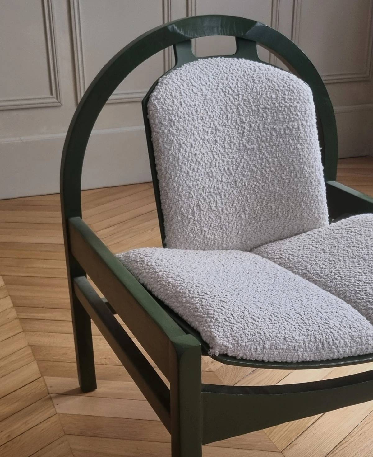 Pair of green Baumann chairs, view 6
