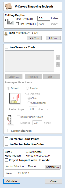 single line font for profile toolpath vectric