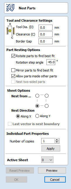 vectric vcarve pro nest parts vanish