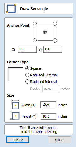 how to draw a rectangle in expertgps