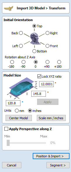 vectric unwrap 3d